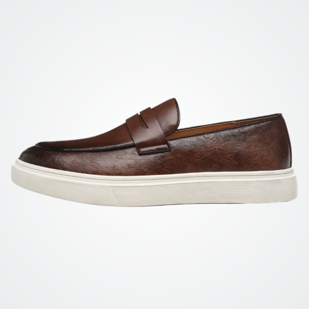 Mocassim Slip On Masculino de Couro Vórtex Reine