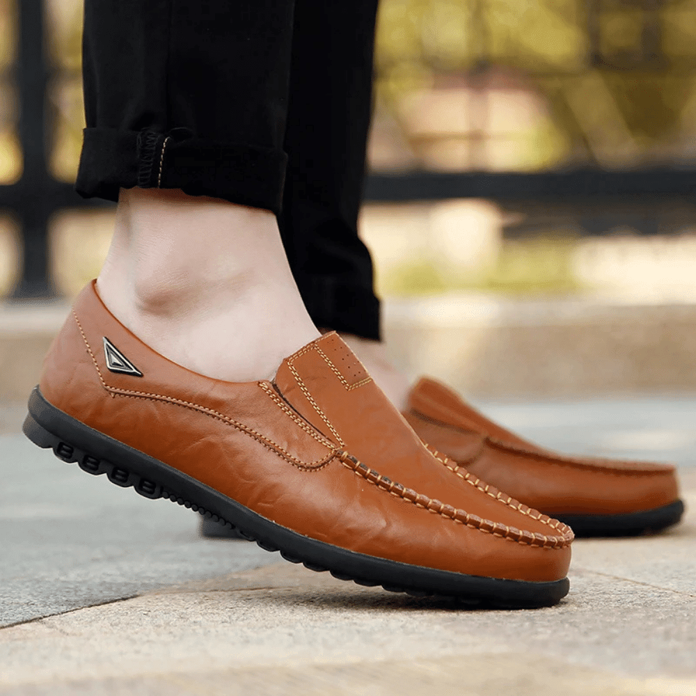 Mocassim Masculino de Couro Vórtex Leather