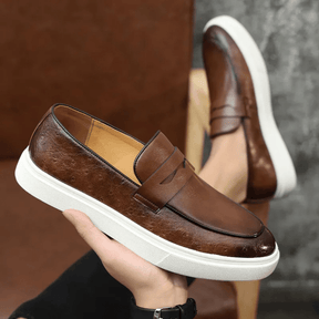 Mocassim Slip On Masculino de Couro Vórtex Reine