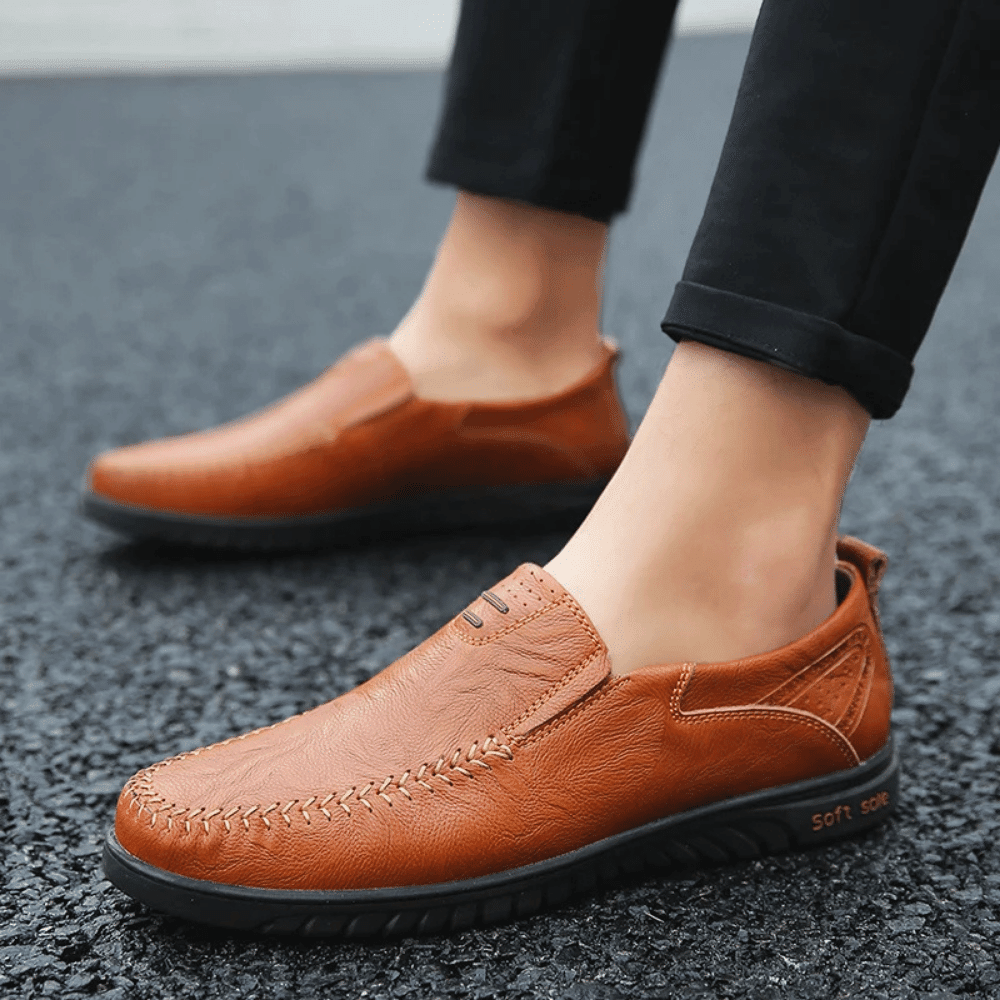 Mocassim Masculino de Couro Vórtex Pisa