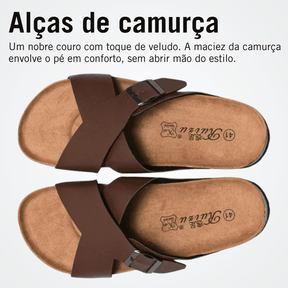 Sandália Masculina de Couro Vórtex Merlin