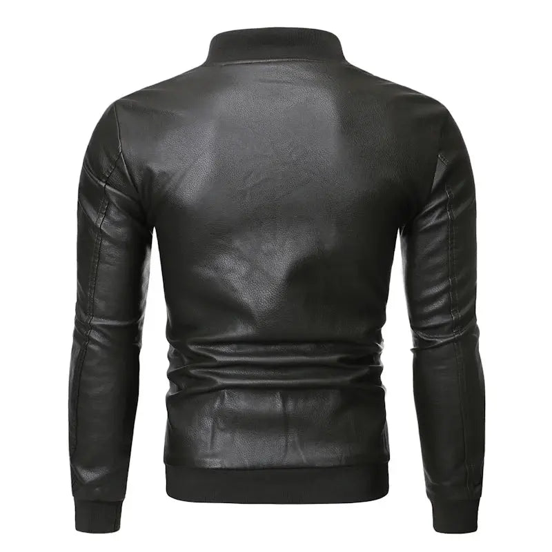 Jaqueta Masculina de Couro Slim Fit