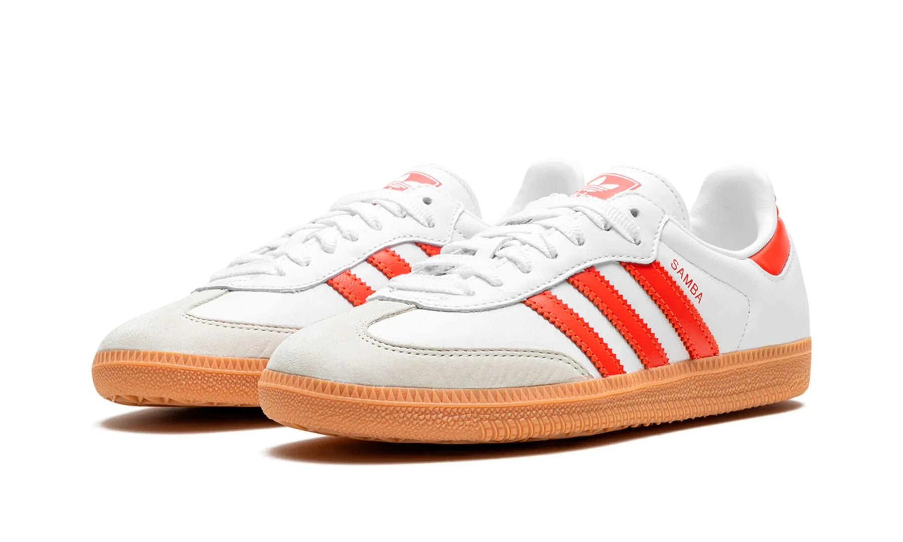 Tênis Adidas Samba OG Feminino "White Solar Red" Branco / Vermelho