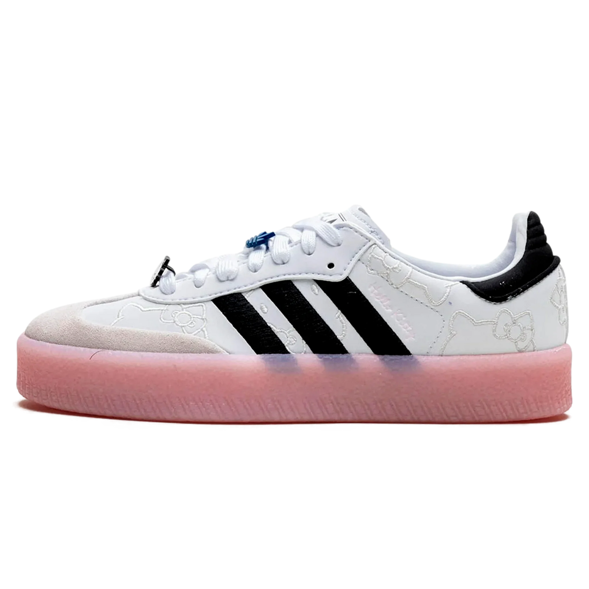 Tênis Adidas Sambae Feminino "Hello Kitty" Branco / Rosa