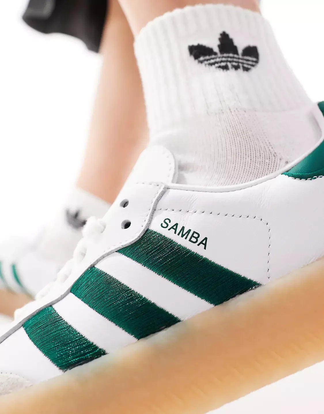 Tênis Adidas Sambae Feminino "White Green" Branco / Verde