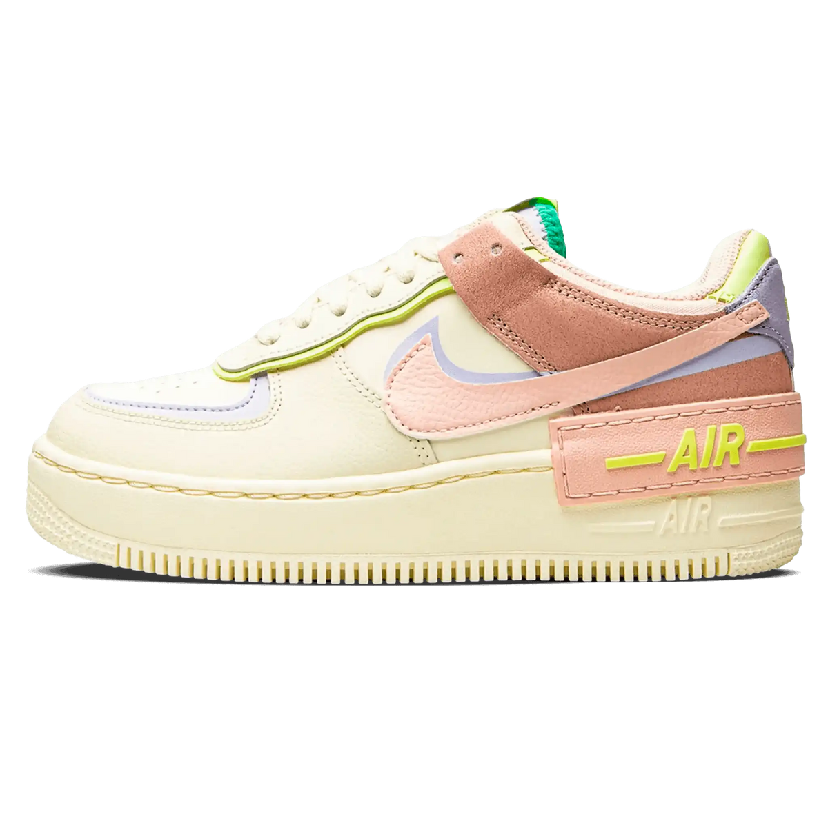 Tênis Air Force 1 Shadow Feminino "Cashmere" Creme / Rosa