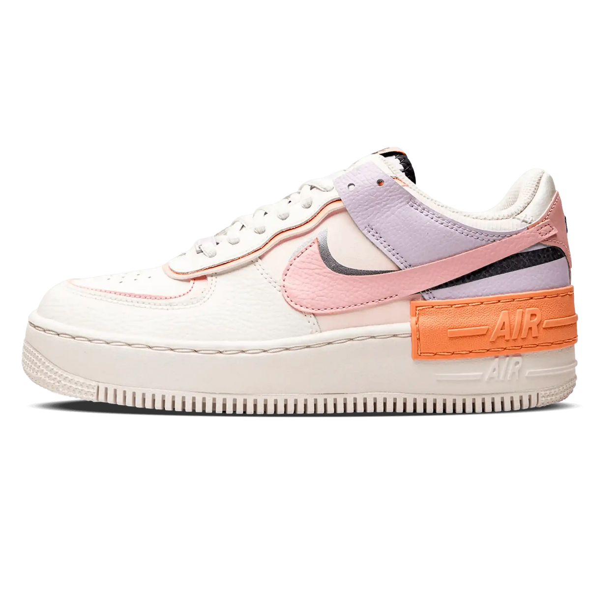 Tênis Air Force 1 Shadow Feminino "Pink Glaze" Branco / Rosa