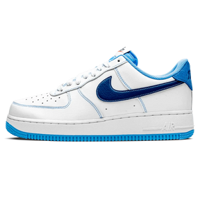 Tênis Air Force 1 Feminino "White University Blue" Branco / Azul