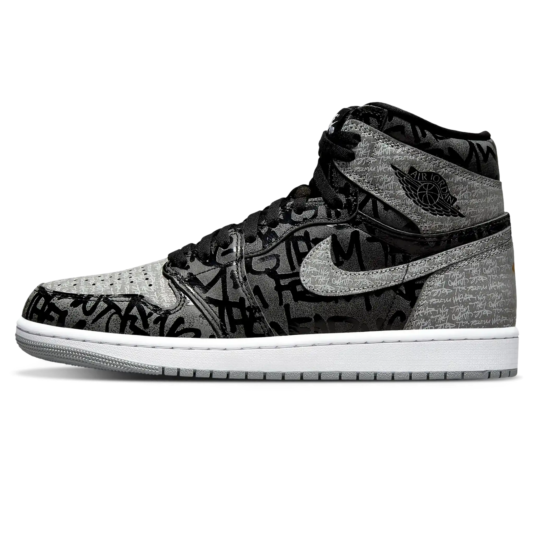 Tênis Air Jordan 1 High "Rebellionaire" Preto / Cinza