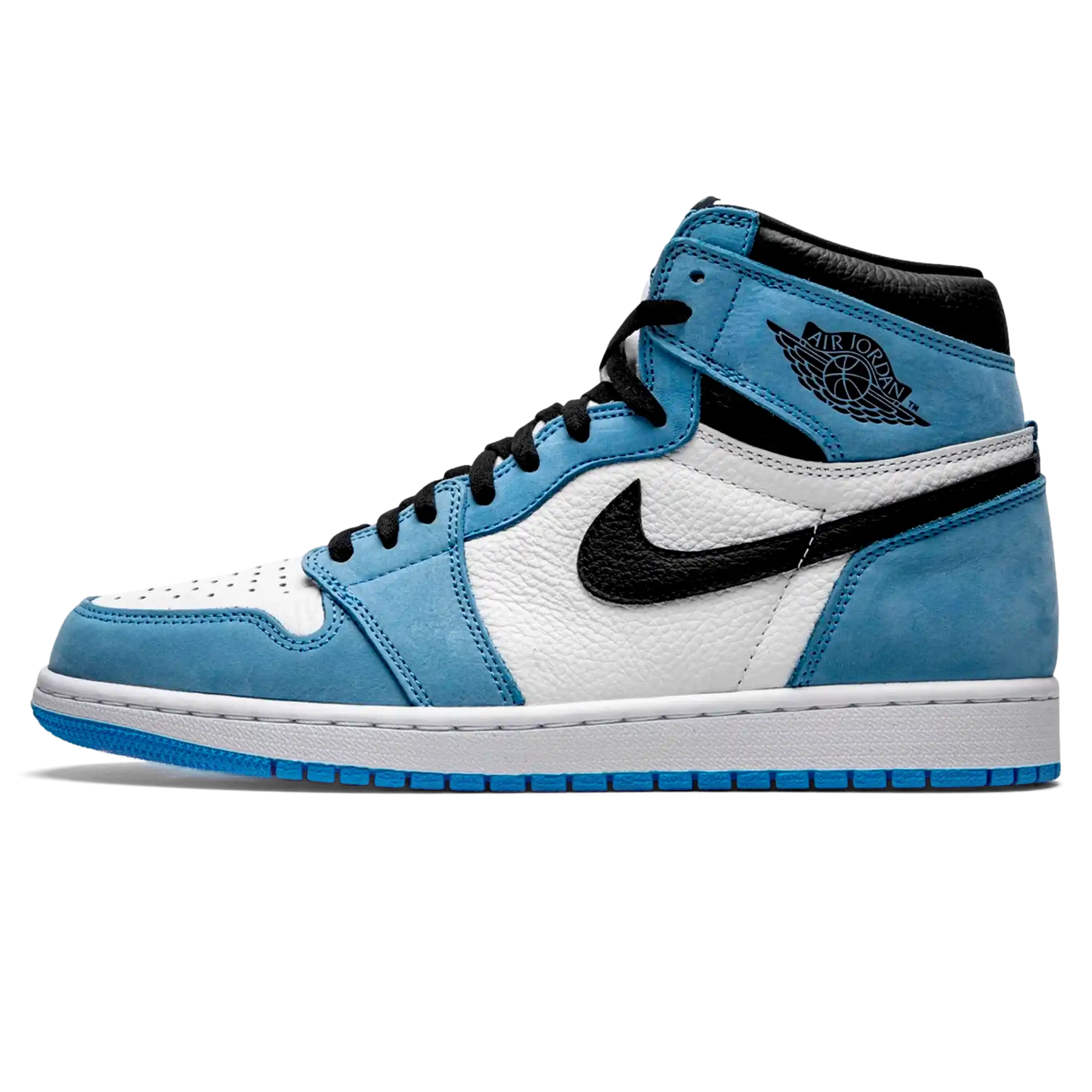 Tênis Air Jordan 1 High "University Blue" Azul / Branco