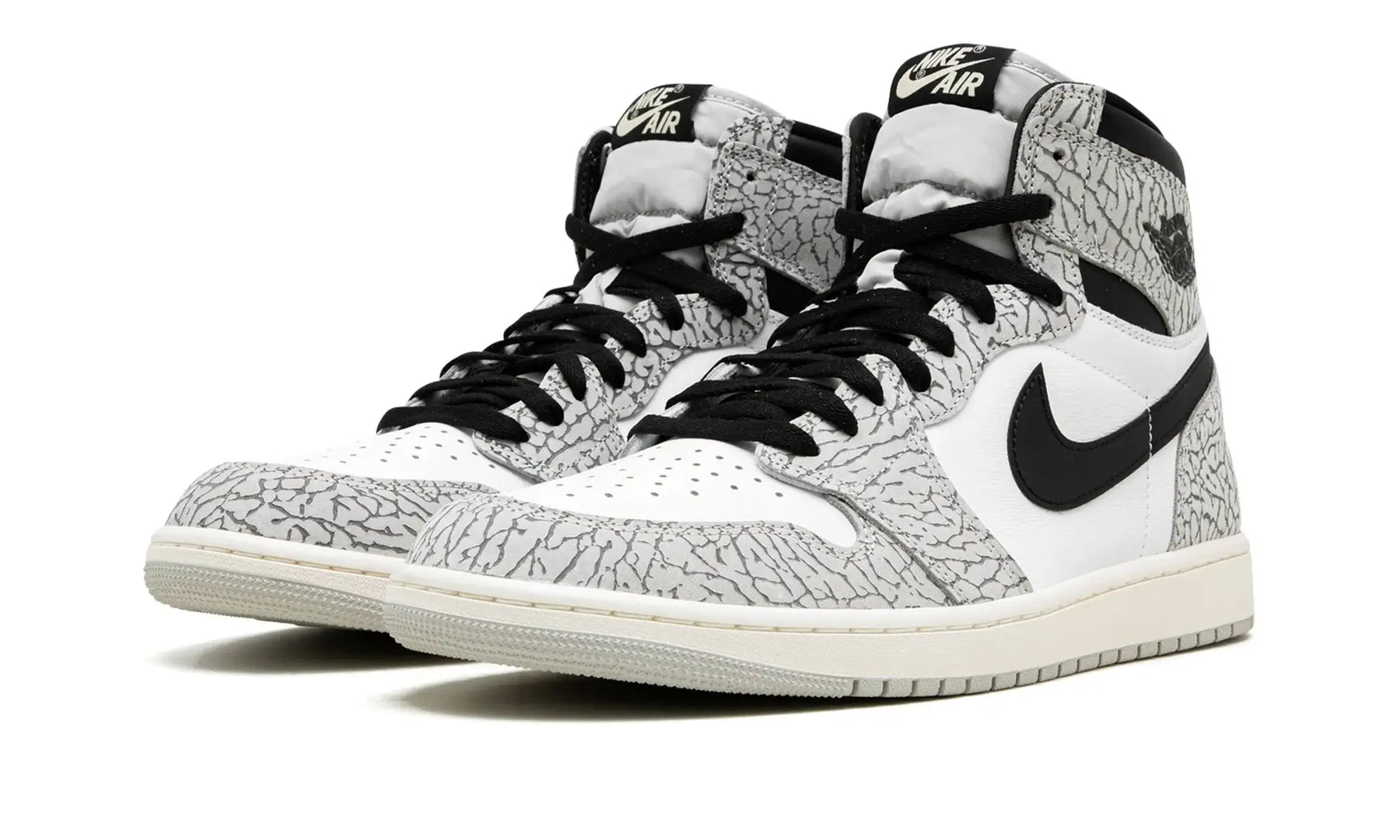 Tênis Air Jordan 1 High "White Cement" Cinza