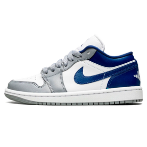 Tênis Air jordan 1 Low Feminino "French Blue" Cinza / Azul