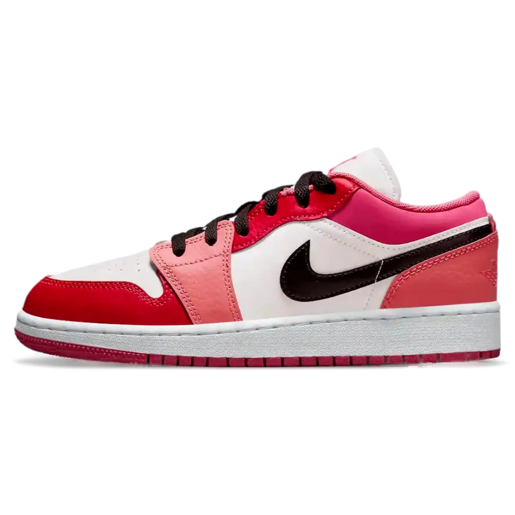 Tênis Air jordan 1 Low Feminino "Pink Red" Rosa