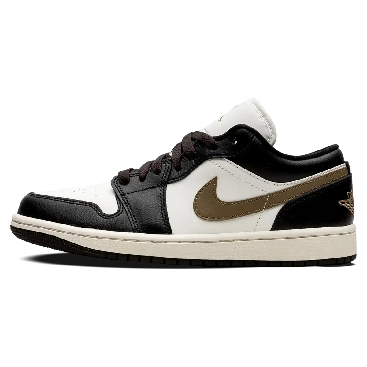 Tênis Air Jordan 1 Low "Shadow Brown" Preto / Dourado