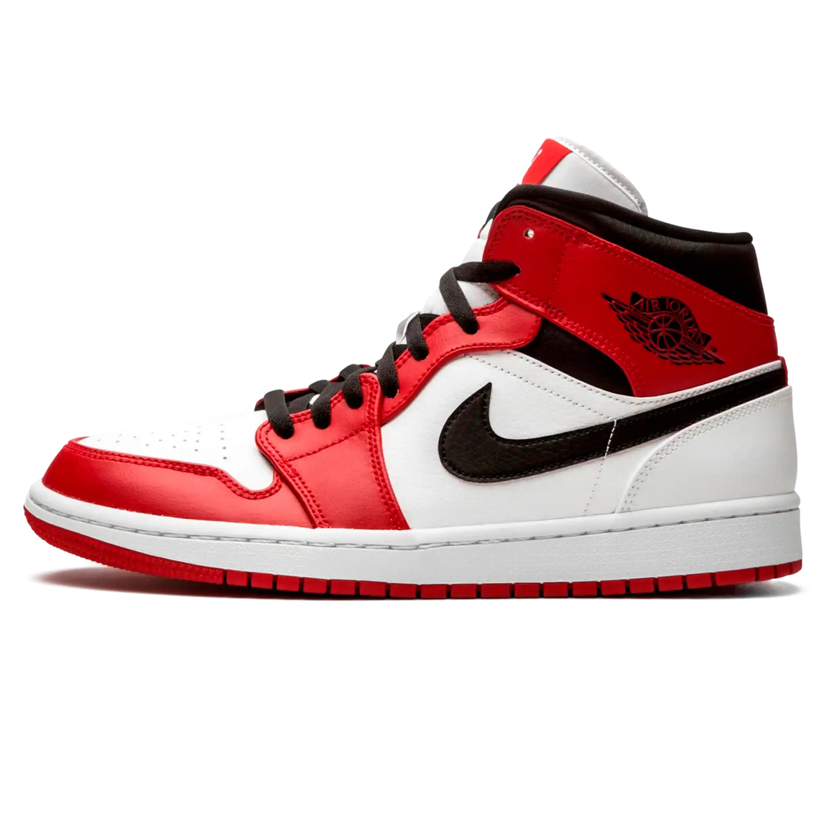 Tênis Air Jordan 1 Mid Feminino "Chicago White Heel" Vermelho / Branco