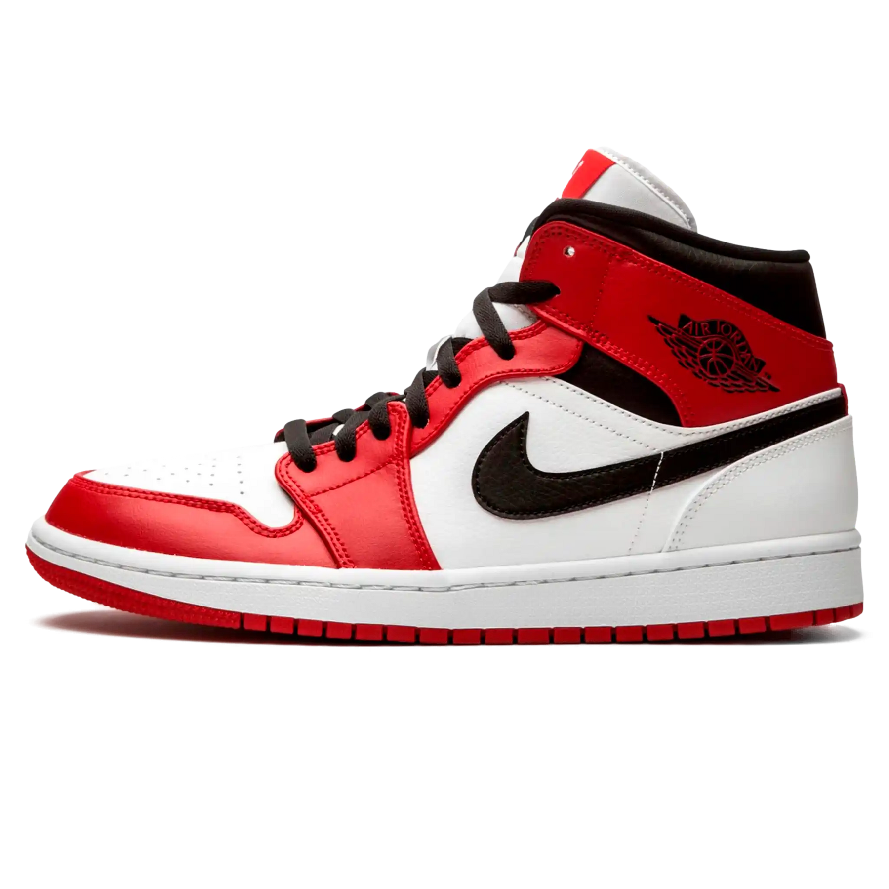 Tênis Air Jordan 1 Mid Feminino "Chicago White Heel" Vermelho / Branco