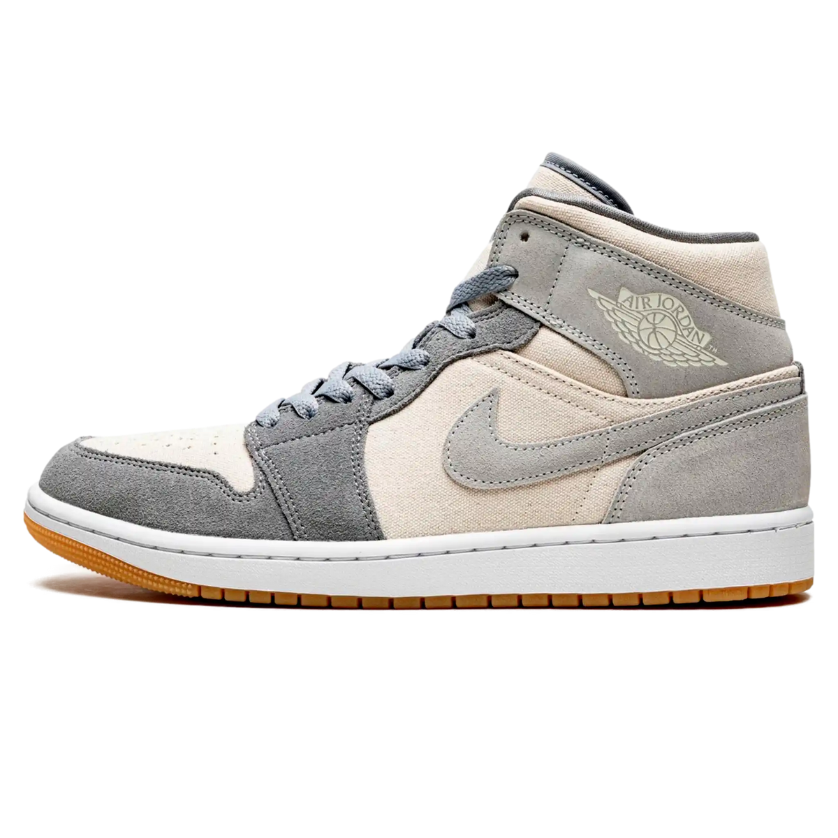 Tênis Air Jordan 1 Mid Masculino "Coconut Milk Particle Grey" Cinza