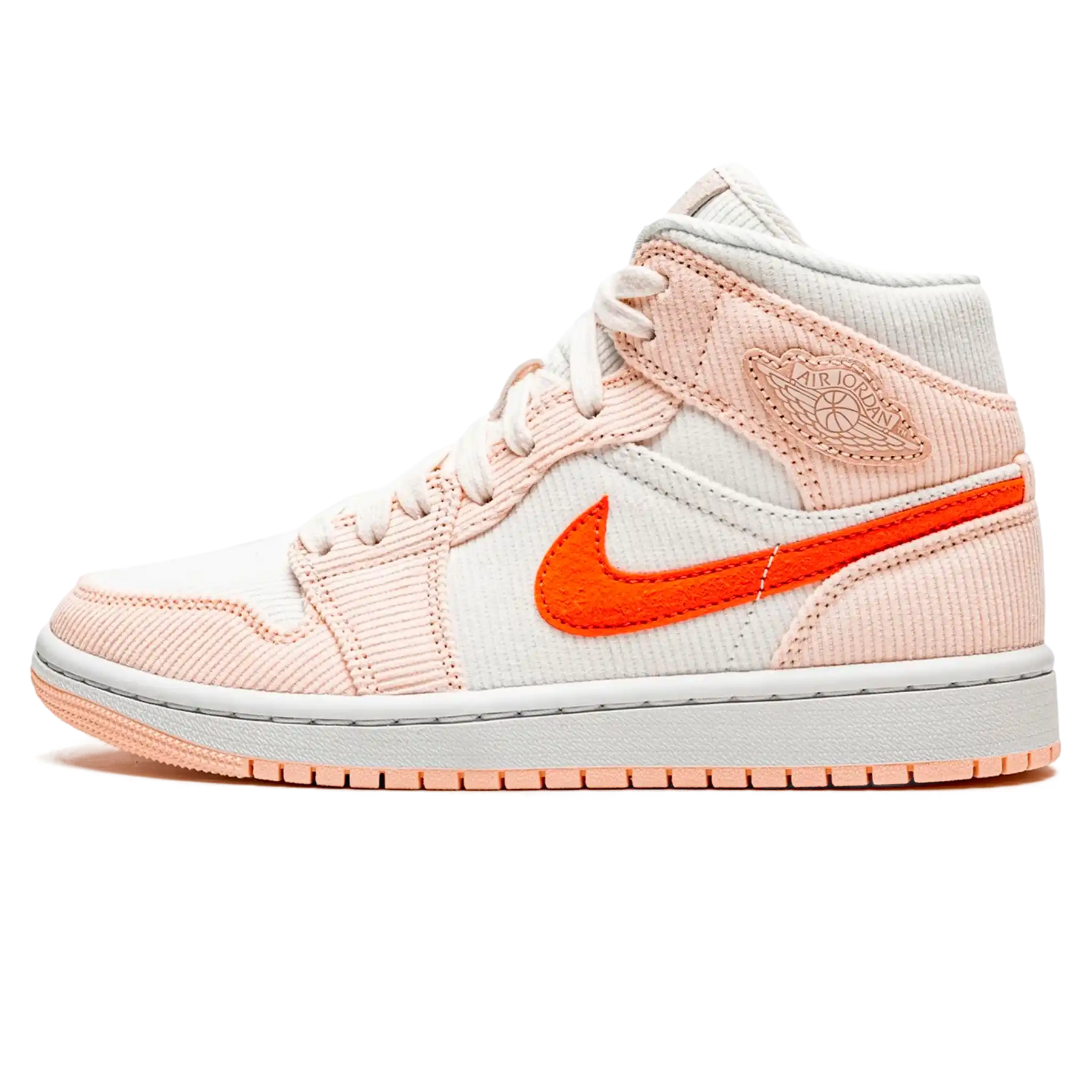 Tênis Air Jordan 1 Mid Feminino "Corduroy" Bege