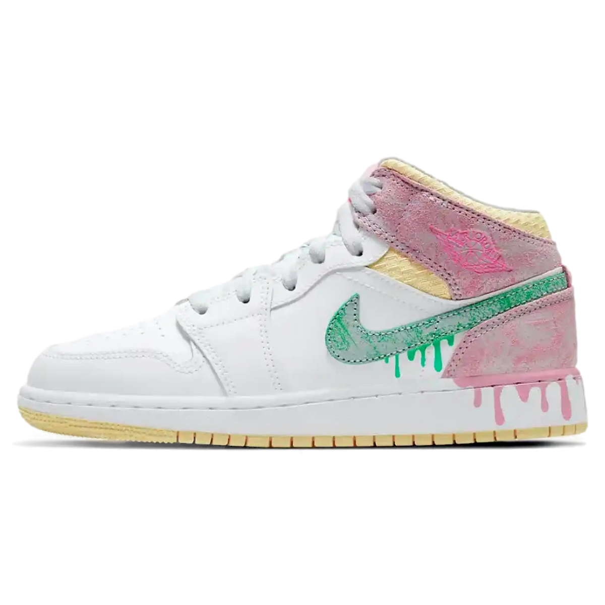 Tênis Air Jordan 1 Mid Feminino "Paint Drip"