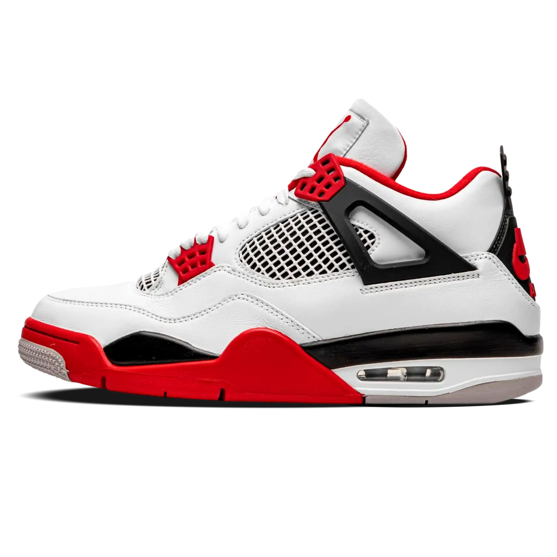 Tênis Air Jordan 4 "Fire Red" Branco / Vermelho