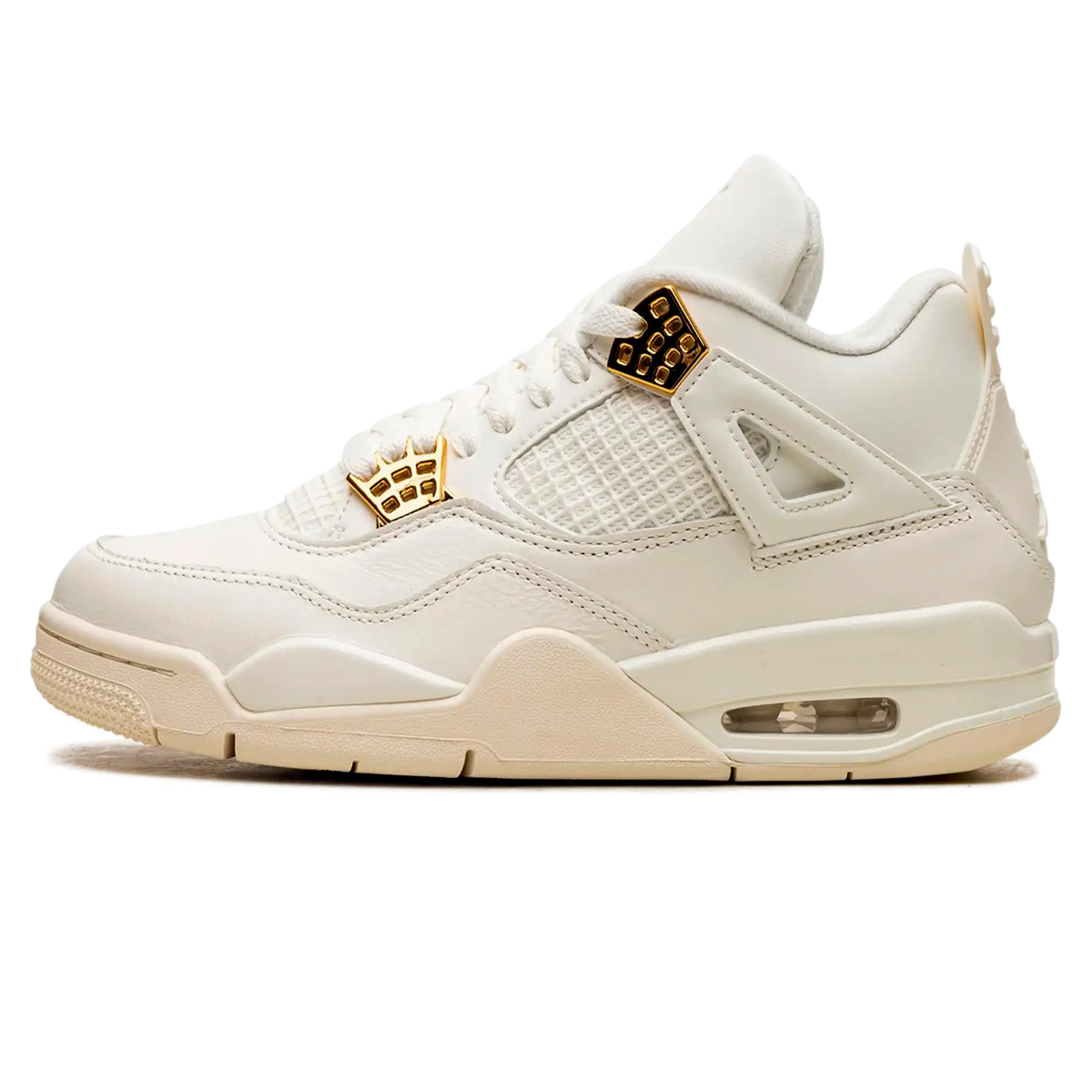 Tênis Air Jordan 4 "Metallic Gold" Branco / Dourado