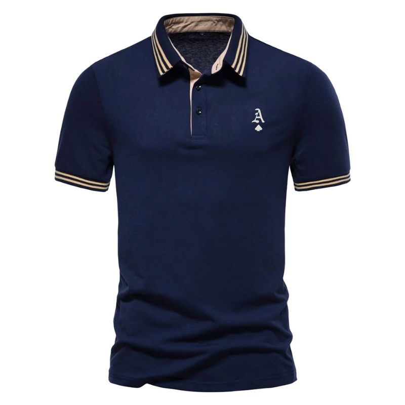 Camisa Polo Masculina Azir Azul