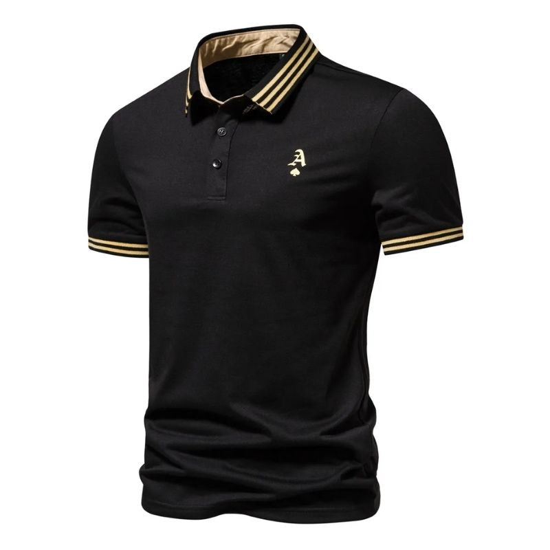 Camisa Polo Masculina Azir Preto