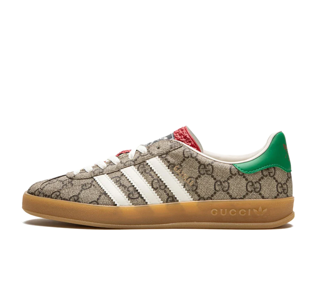 Tênis Adidas x Gucci Gazelle Beige GG Monogram