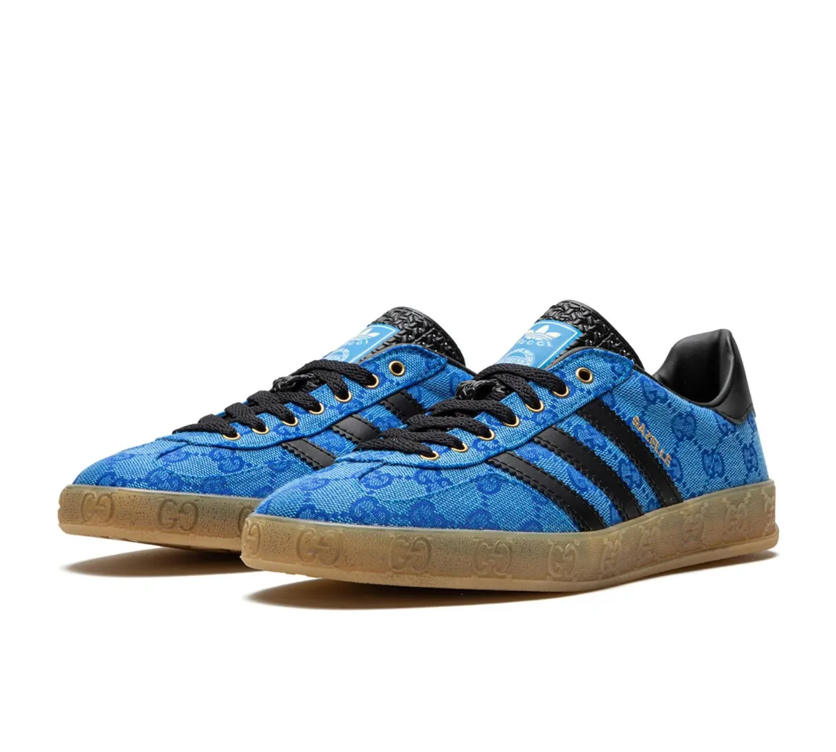 Tênis Adidas x Gucci Gazelle 'GG Monogram Blue'