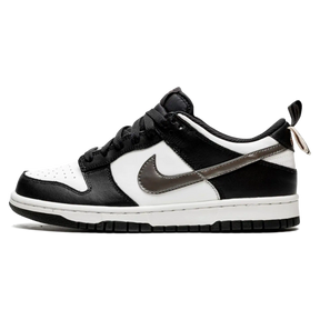 Tênis Nike Dunk Low Feminino "Black White Metallic"