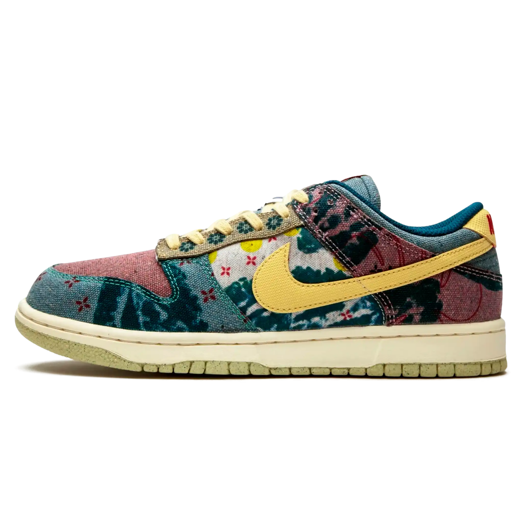 Tênis Nike Dunk Low "Community Garden" Verde / Bordô