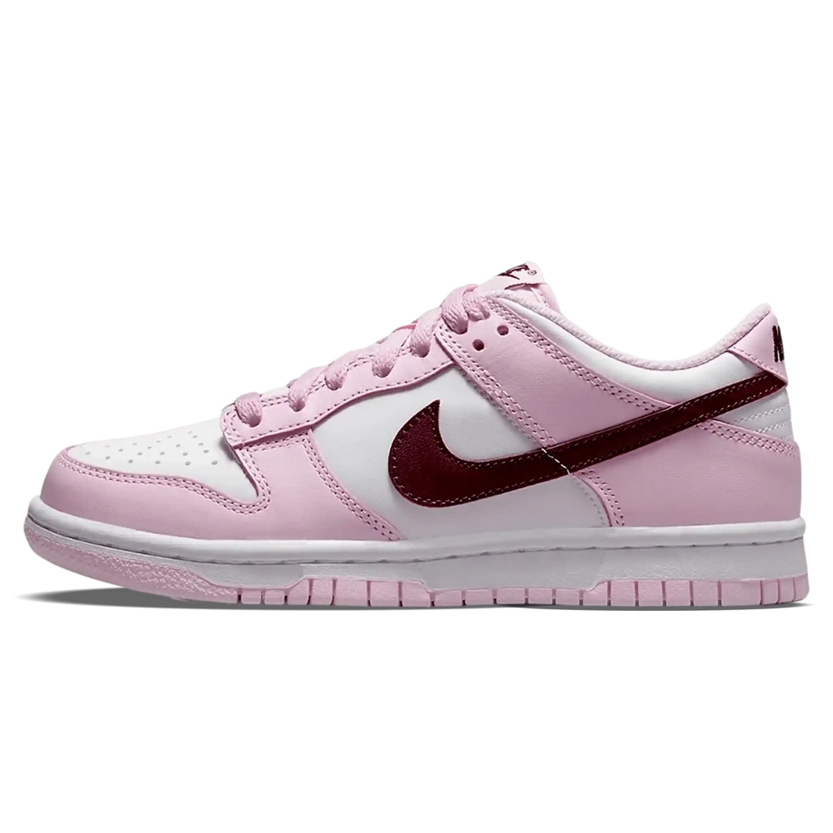 Tênis Nike Dunk Low Feminino "Pink Red Foam White" Rosa