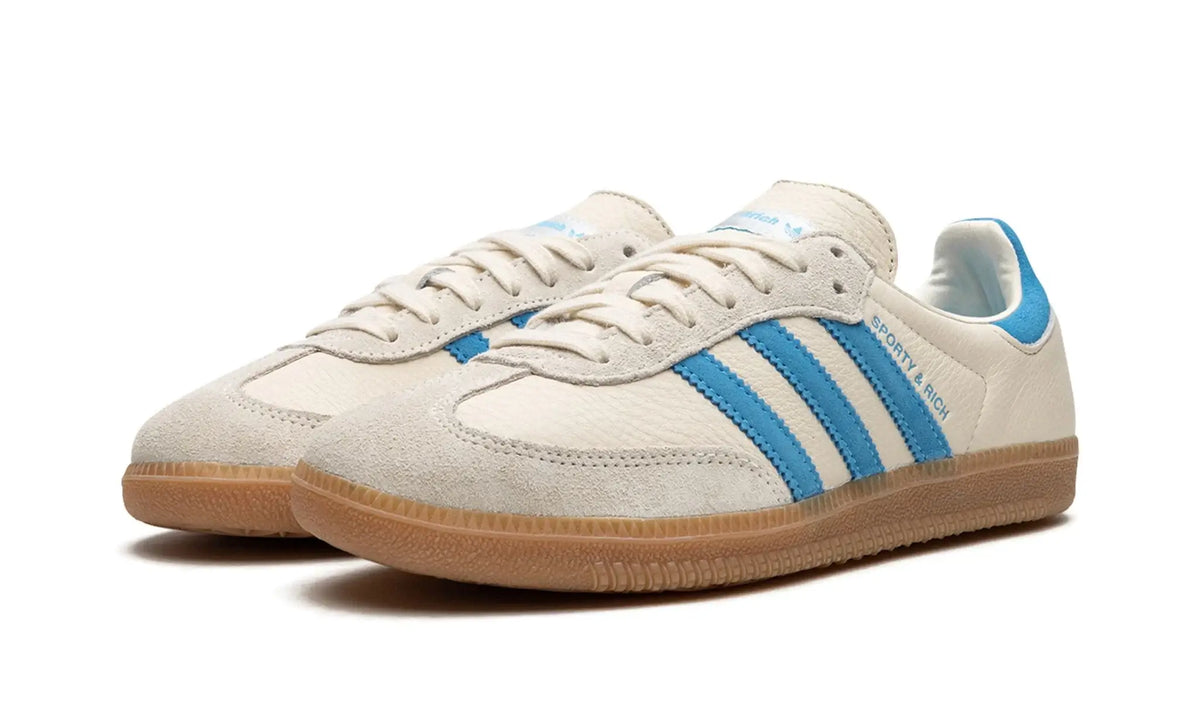 Tênis Adidas Samba OG x Sporty & Rich "Cream Blue"