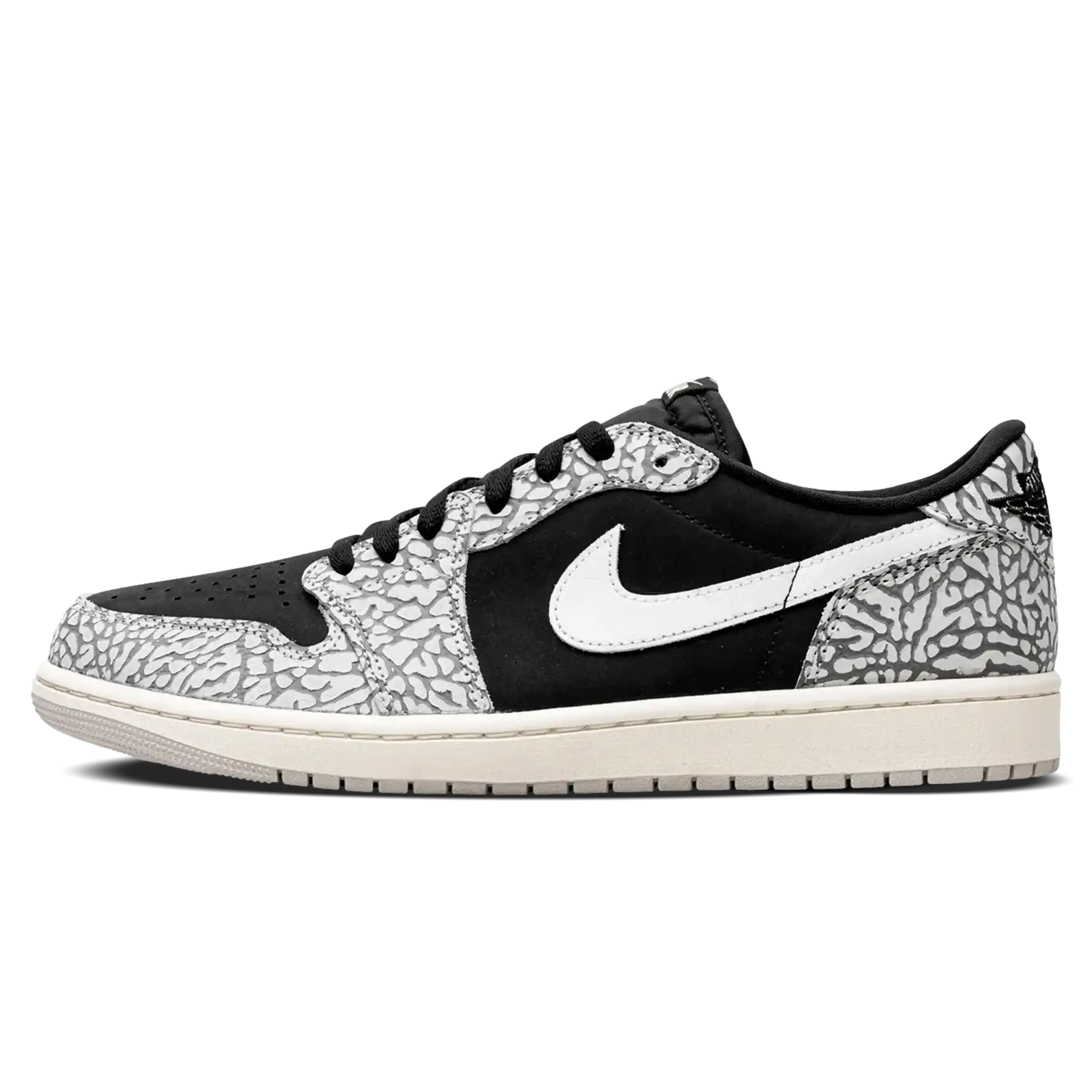 Tênis Air Jordan 1 Low "Black Cement" Preto / Cinza